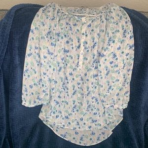 Multi blue blouse